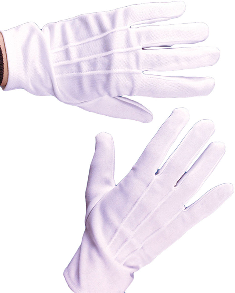 White Gloves with Snap Closure