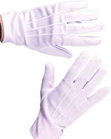 White Gloves with Snap Closure