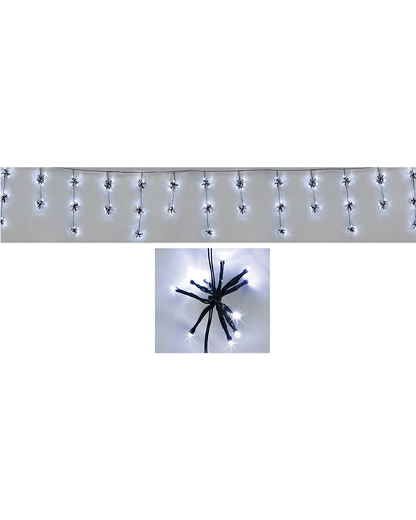 White Christmas LED Starbursts Curtain 3.6m