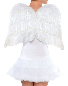 White Medium Feather Biblical Angel Wings For Halloween