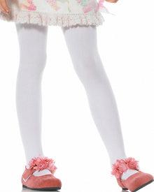 Classic White Opaque Girls Tights