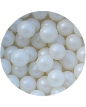 White Pearlised 12mm Cachous Round