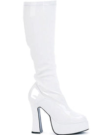 White Platform Go Go Womens Boots