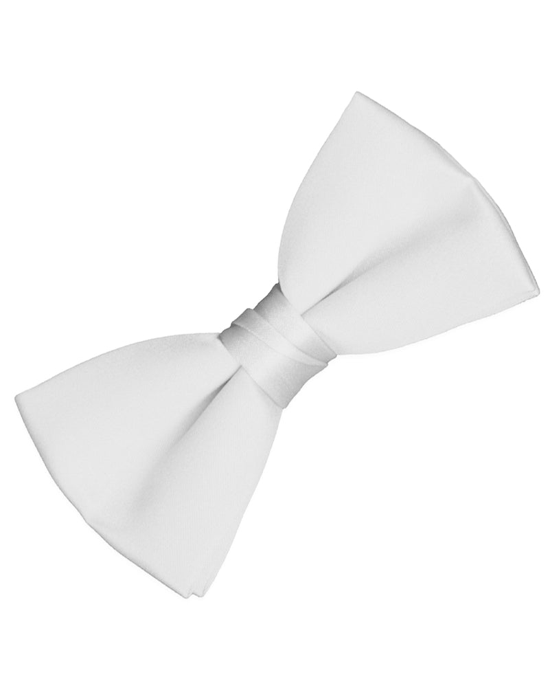 White Satin Bow Tie