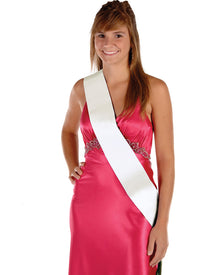White Satin Customizable Sash