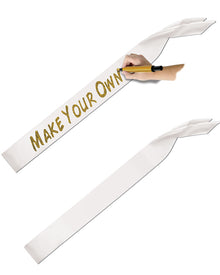 White Satin Customizable Sash