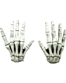 White Skeleton Hands Deluxe Halloween Gloves