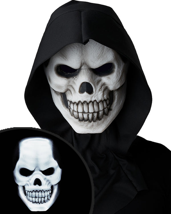 White Skull Light Up Mask