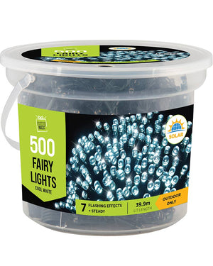 White Solar LED Christmas Lights 500 Pieces
