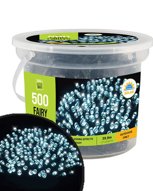 White Solar LED Christmas Lights 500 Pieces