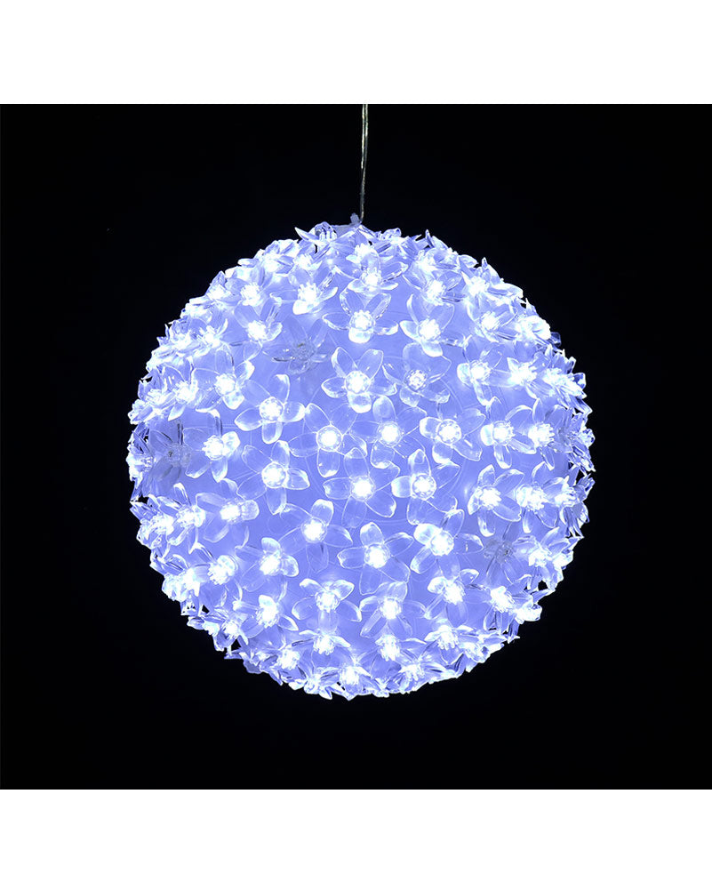 White Twinkle LED Petal Ball 20cm