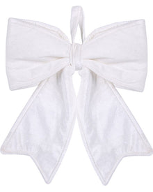 Christmas White Velvet Bow 32cm