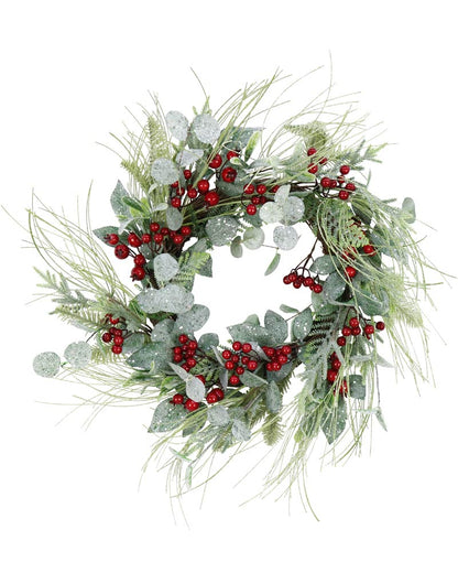 Wild Eucalyptus Berry Christmas Wreath 50cm