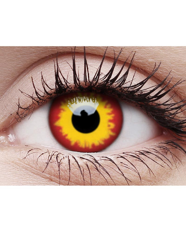 Wild Fire 14mm Yellow and Red Contact Lenses