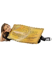 Willy Wonka Golden Ticket Tabard Kids Costume