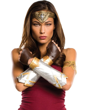 Wonder Woman Deluxe Gauntlets Tiara Armband and Glovelets Set