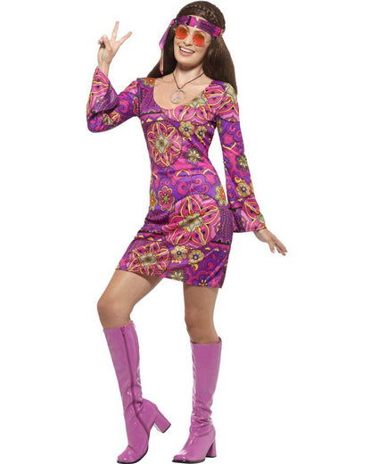 60s Woodstock Hippie Chick Womens Plus Size Costume