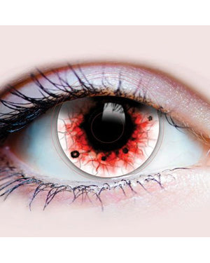 Wraith Primal 14mm White and Red Contact Lenses