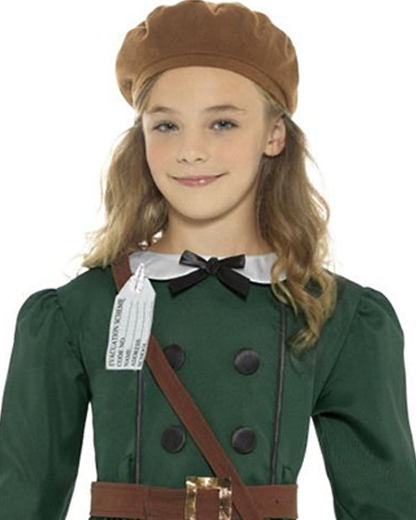 40s WW2 Evacuee Girls Costume - Main Image