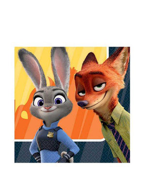 Zootopia Lunch Napkins Pack of 16