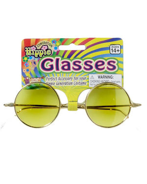 60s Yellow Hippie Glasses