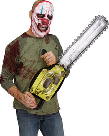 Yellow Inflatable Chainsaw Halloween Prop
