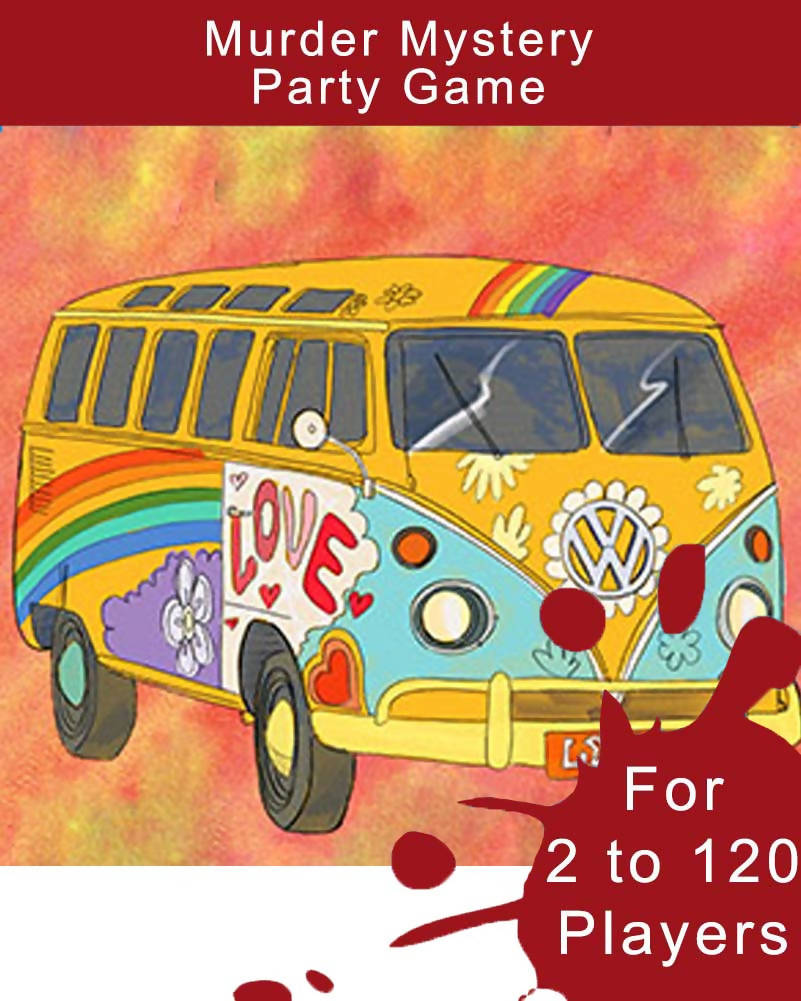 Hippie Homicide Digital Murder Mystery Game for 2 to 120 Players