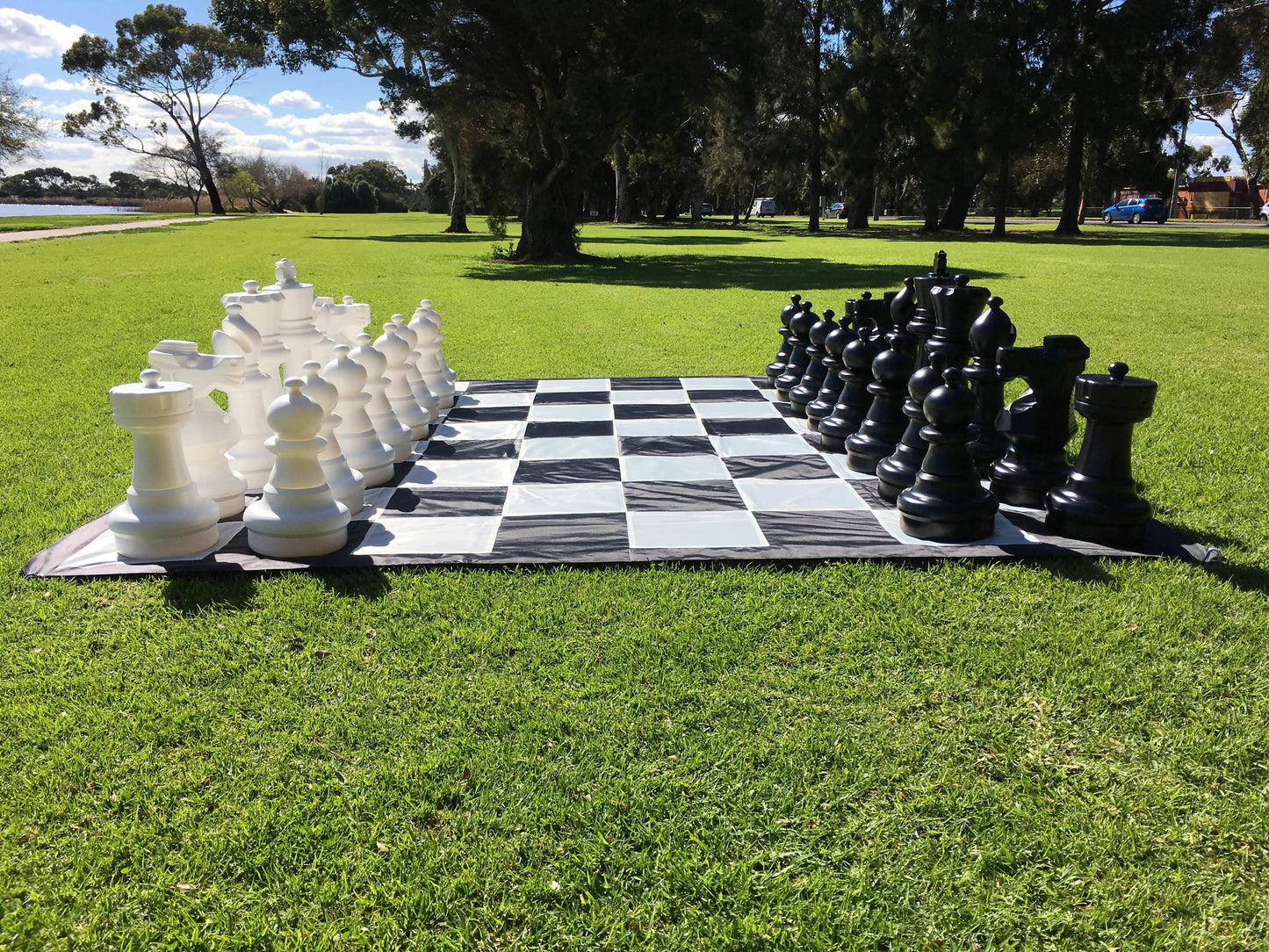 Giant Size Plastic Outdoor Chess Game Set with Mat 2.7mx2.7m