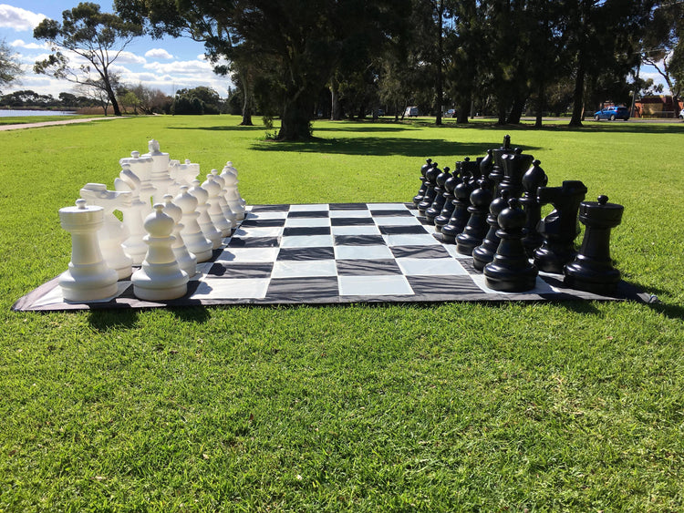 Giant Size Plastic Outdoor Chess Game Set with Mat 3mx3m