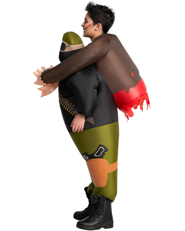 Zombie Hunter Inflatable Pick Me Up Kids Costume